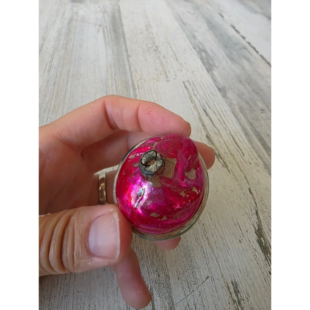 Antique Santa bust glass ornament Mercury cap Xmas tree